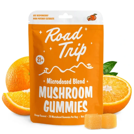 Road Trip Microdosed Blend Mushroom Gummies — Orange — 20ct