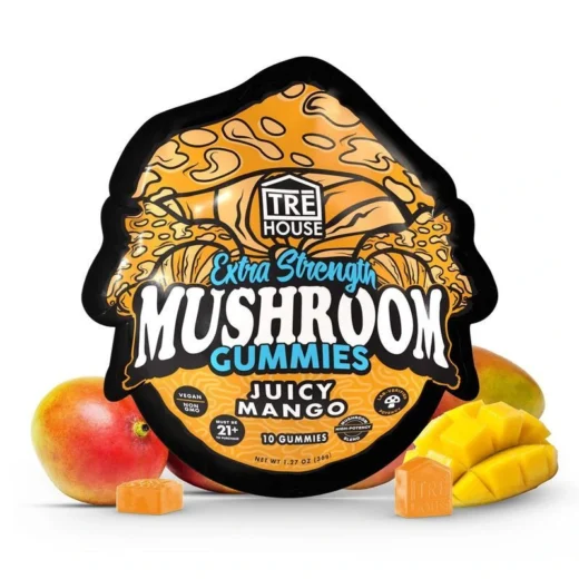 Tre House Extra Strength Mushroom Gummies — Juicy Mango — 10 ct