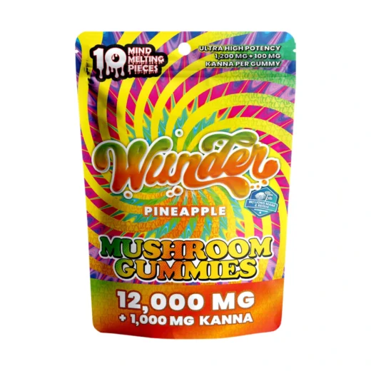 Wunder Mushroom Gummies + Kanna — Pineapple — 10ct